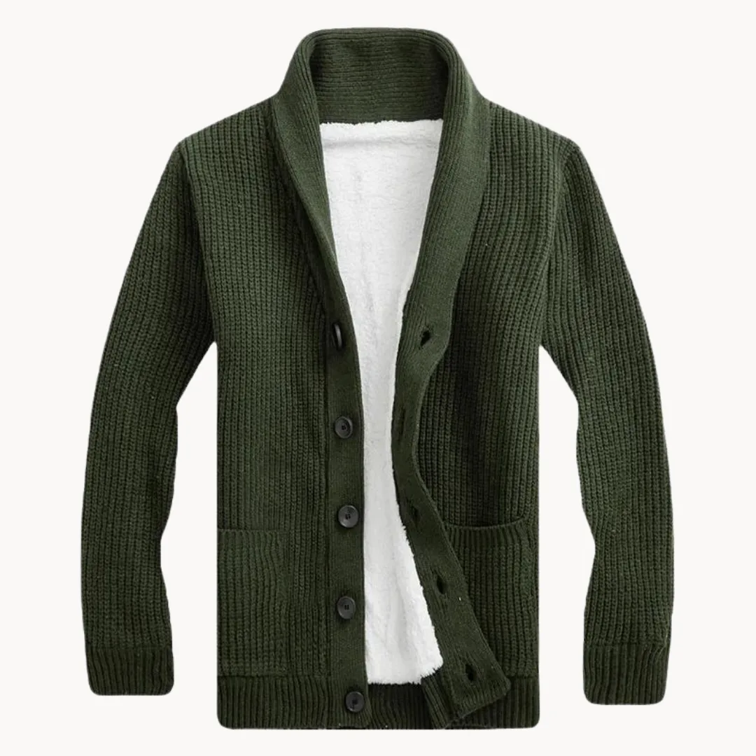 Hugo | Fleece cardigan met schouderkraag en voorzakken - Image 4