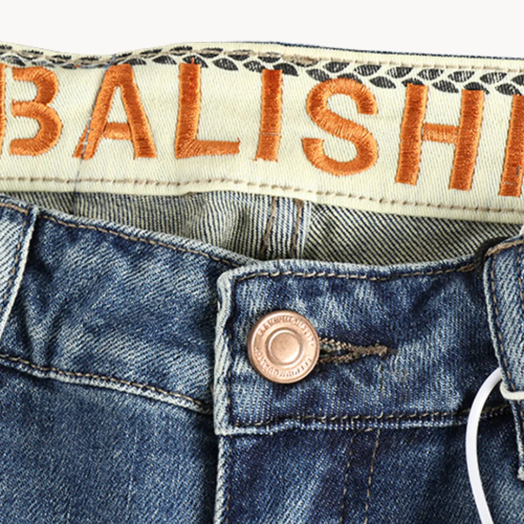 Hugo | Slim fit jeans met lichtblauwe gewassen denim - Image 4