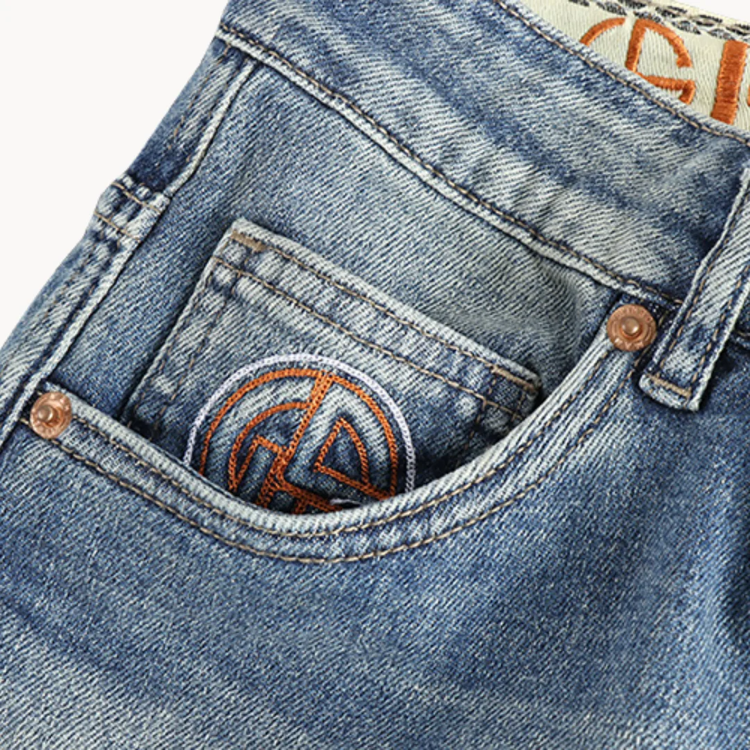Hugo | Slim fit jeans met lichtblauwe gewassen denim - Image 5