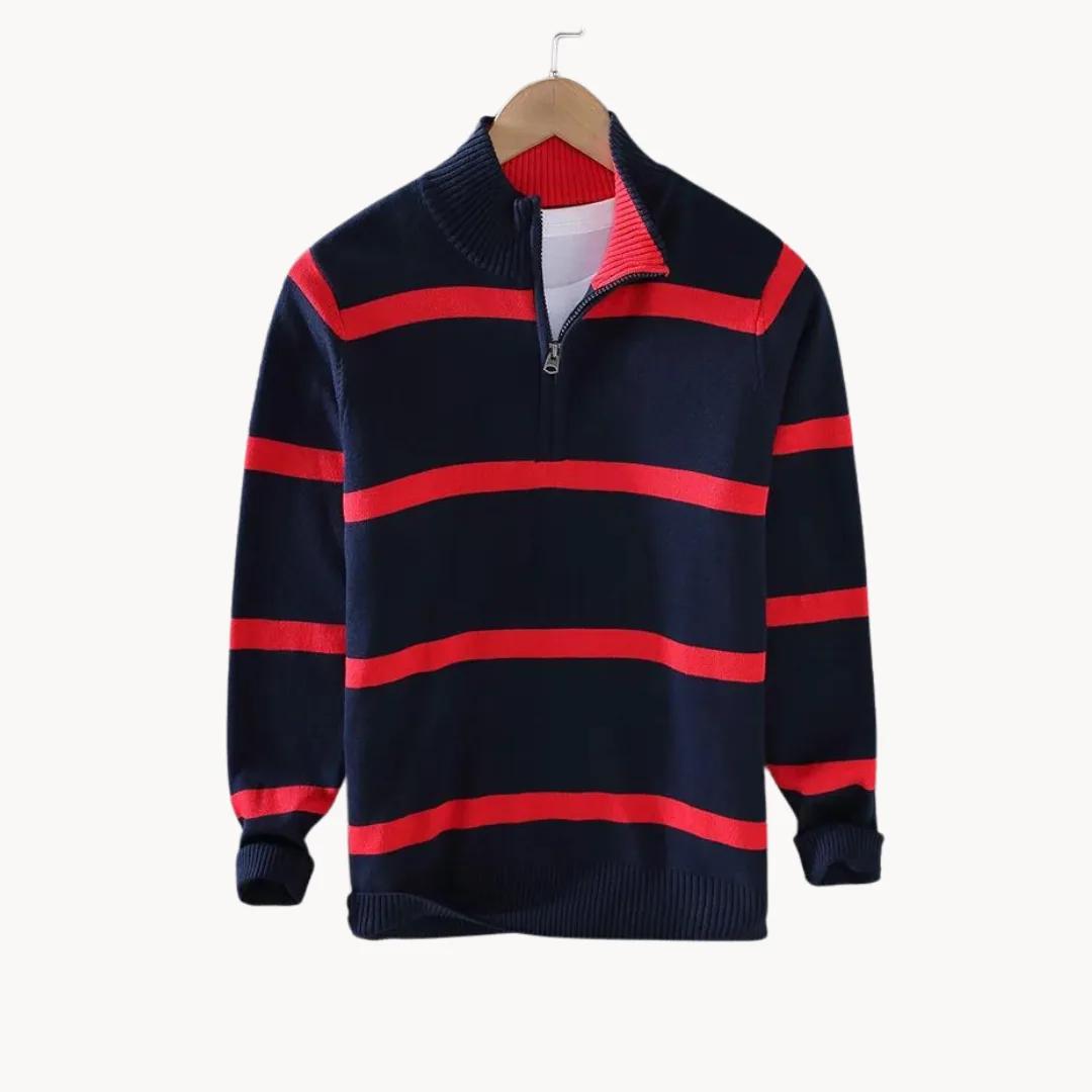 Hugo | Trui met kwart rits en opstaande kraag - Image 10