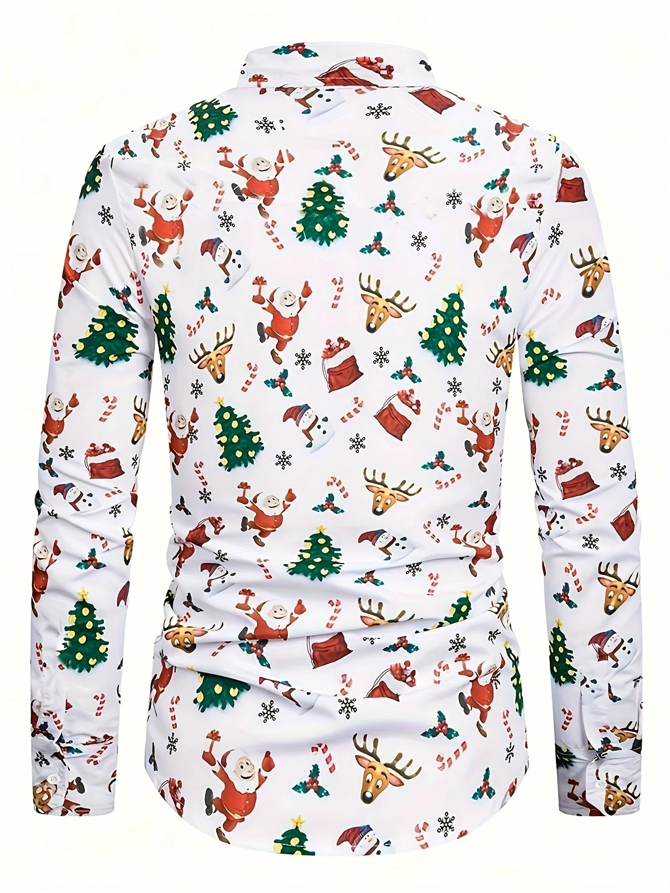 Jasper | Feestelijk kerstprint overhemd met lange mouwen - Image 2