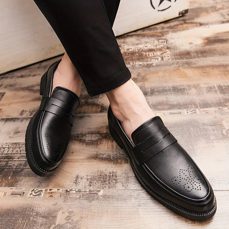 Jasper | Heren penny loaferschoenen met brogue details - Image 3