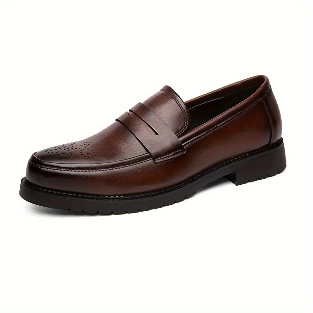 Jasper | Heren penny loaferschoenen met brogue details - Image 8