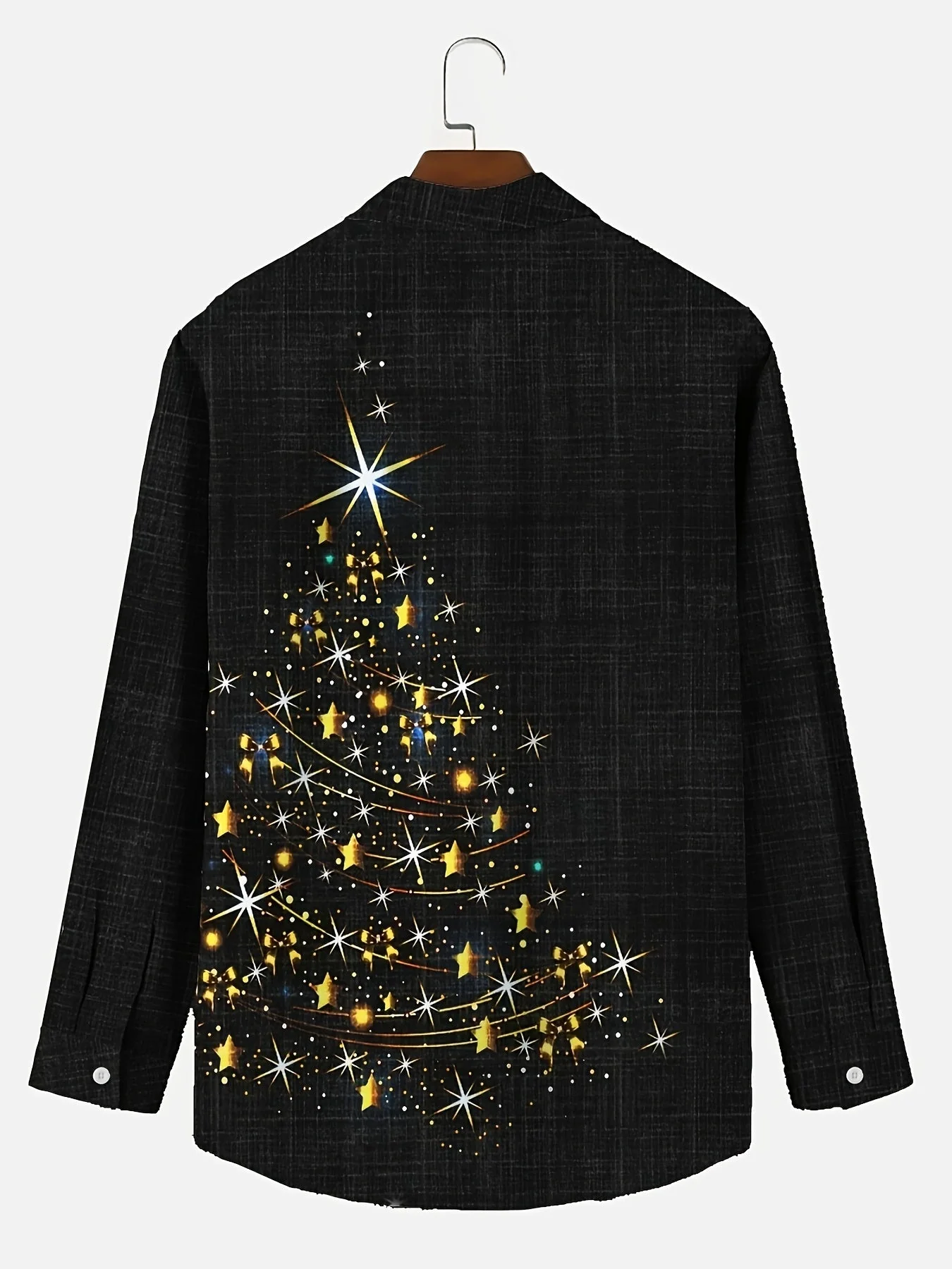 Jasper | Herenshirt met vintage kerst 3D-print en knoopsluiting - Image 2