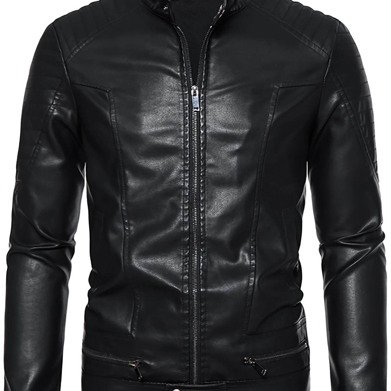 Jasper | Stoere PU leren herenjas met opstaande kraag - Image 11