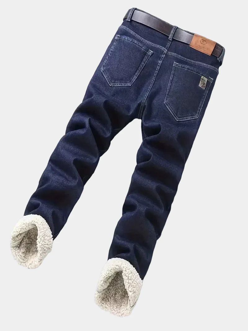 Jeans met fleece-voering en regular fit - Image 4