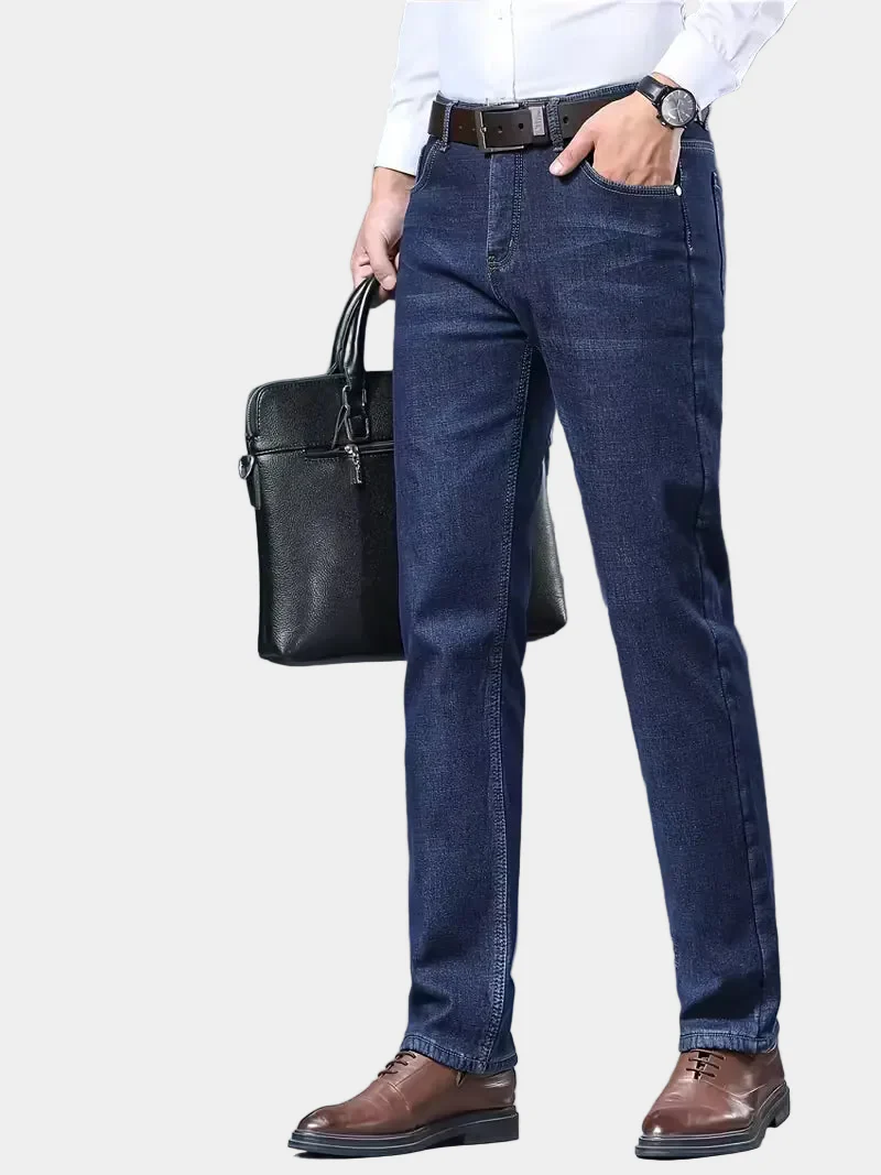 Jeans met fleece-voering en regular fit - Image 6