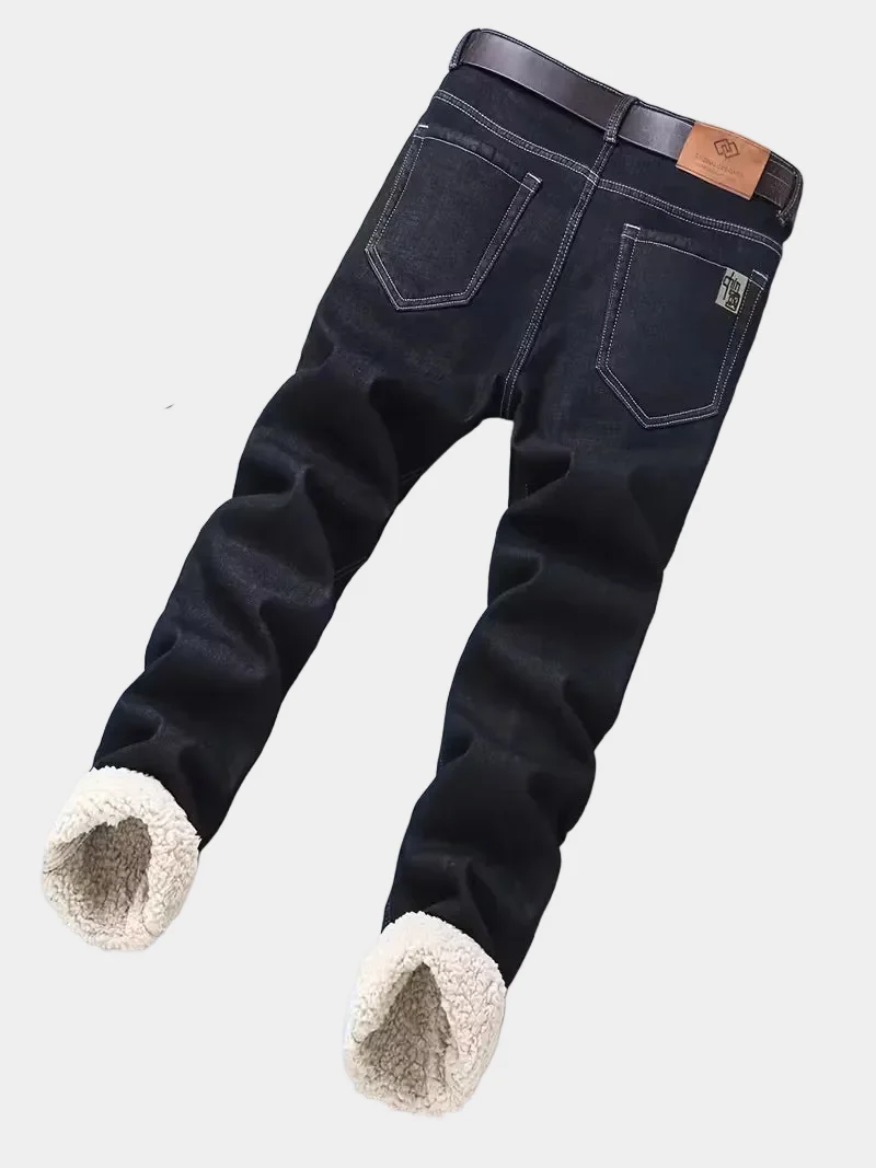 Jeans met fleece-voering en regular fit - Image 9