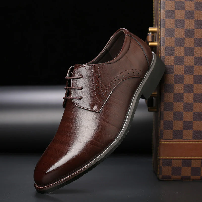 Jelle | Heren chique veterschoenen met brogue-details - Image 2