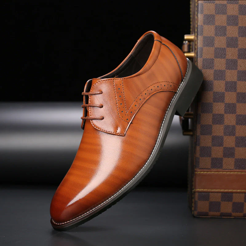 Jelle | Heren chique veterschoenen met brogue-details - Image 4