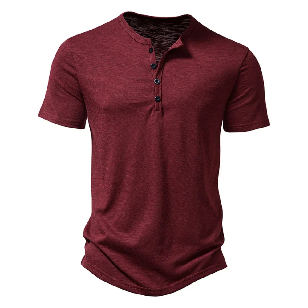 Jeroen | Henley kraag heren T-shirt - Image 4