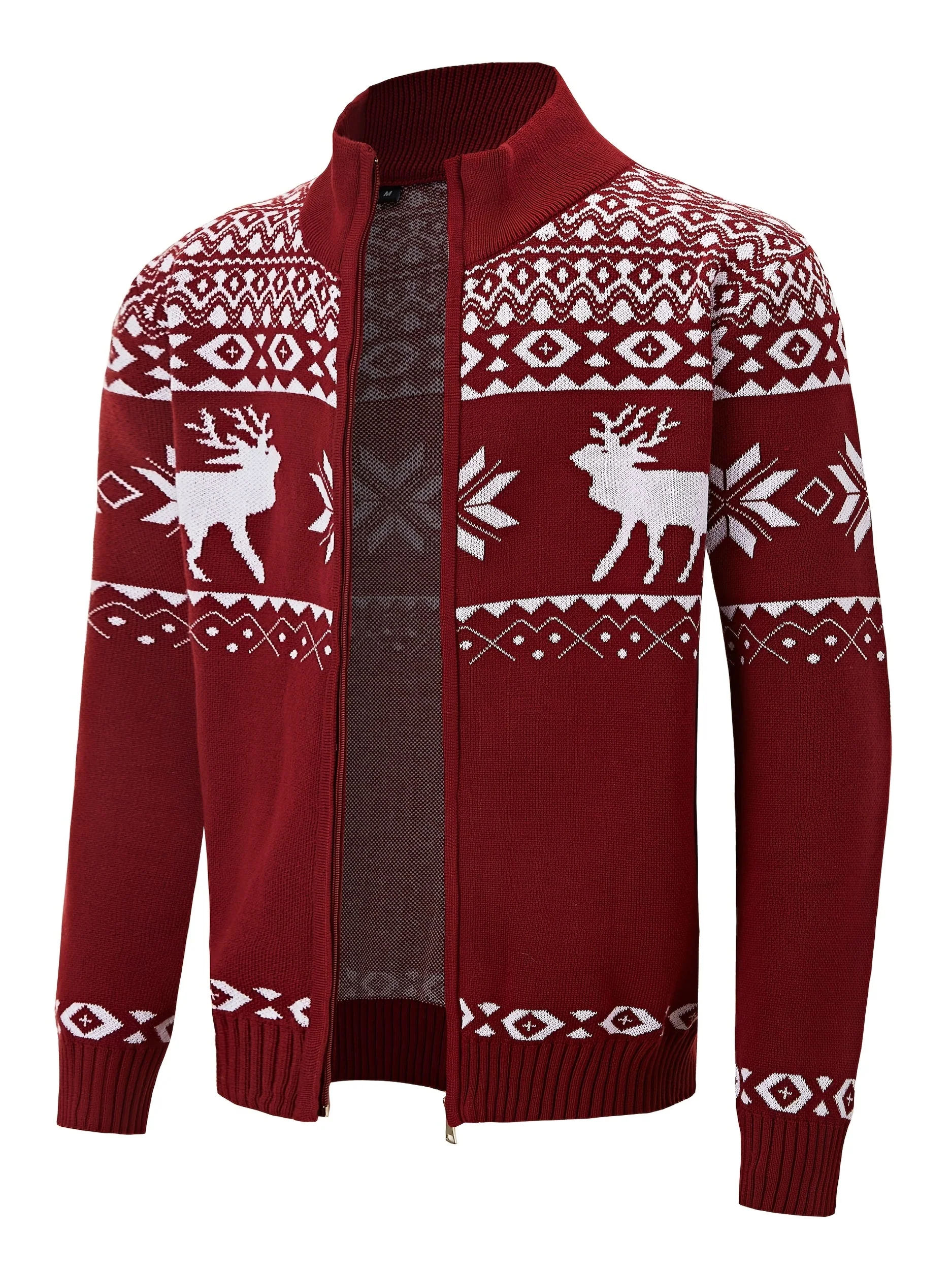 Joris | Casual gebreide cardigan met rendierpatroon - Image 3