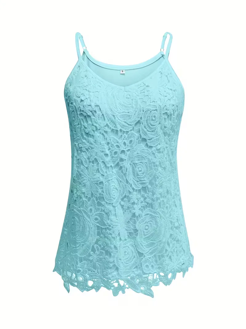 kanten tanktop met V-neck - Image 13