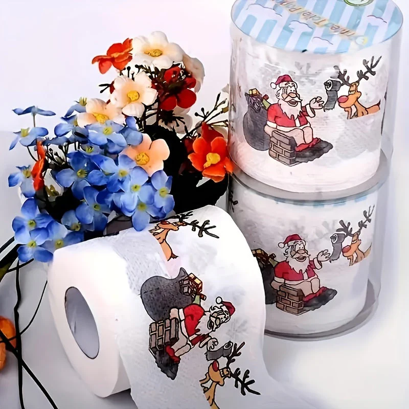 Kerstman toiletpapier met cartoon motief - Image 3