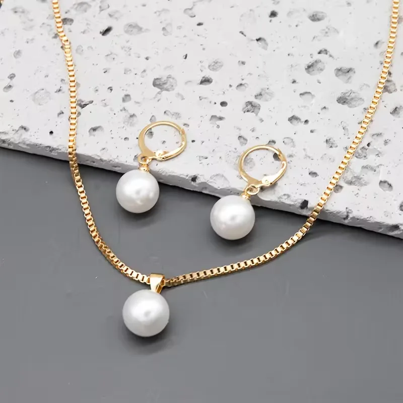 Ketting met parel en oorbellen - Image 2