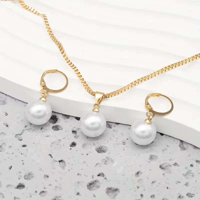 Ketting met parel en oorbellen - Image 3