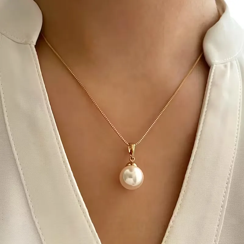 Ketting met parel en oorbellen - Image 4