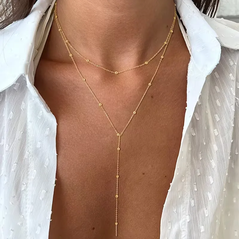 Ketting met rijstparels en franjes - Image 3