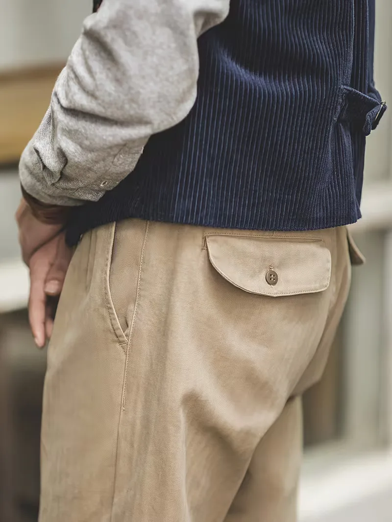 Khaki pantalon met hoge taille - Image 7