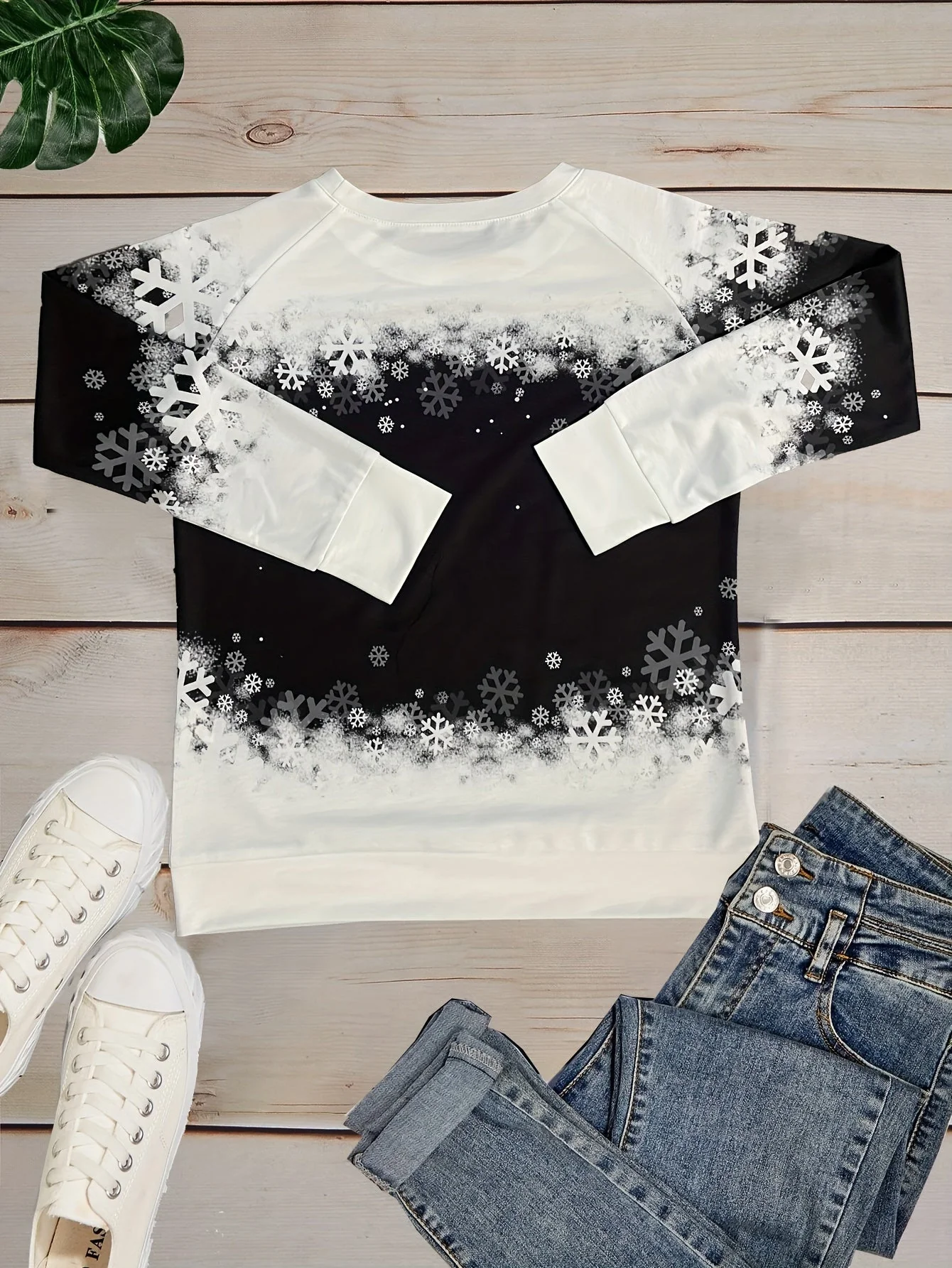 Kitty | Casual kerstkattenprint sweatshirt - Image 6