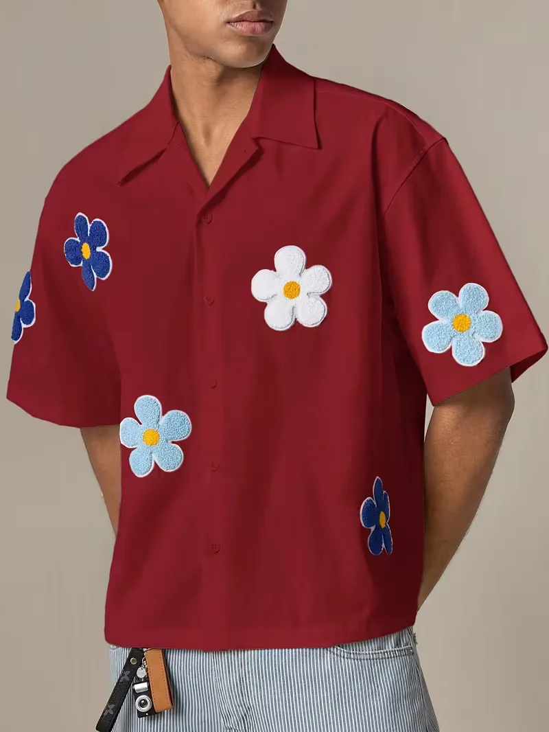 Korte mouw overhemd met bloemen - Image 29
