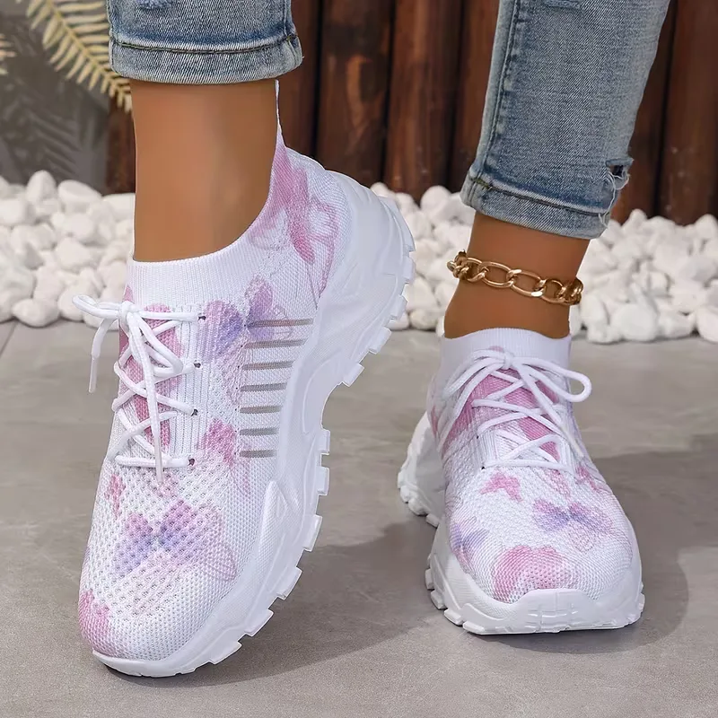 Lage sneaker met butterfly print - Image 10