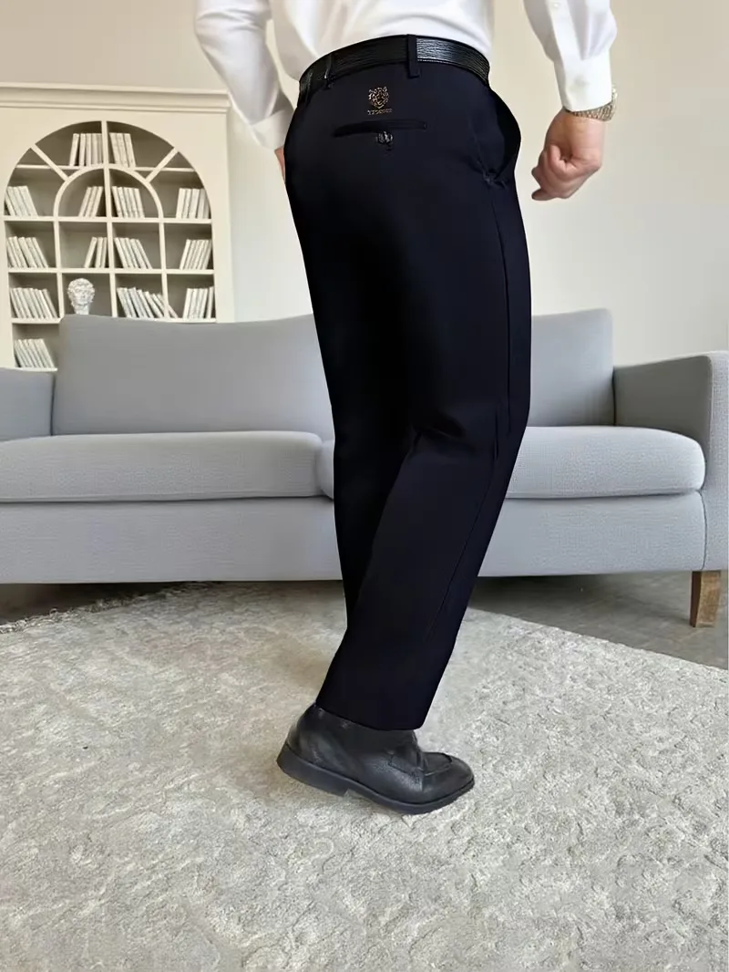 Lange broek met tijgerborduurontwerp en slim fit - Image 5