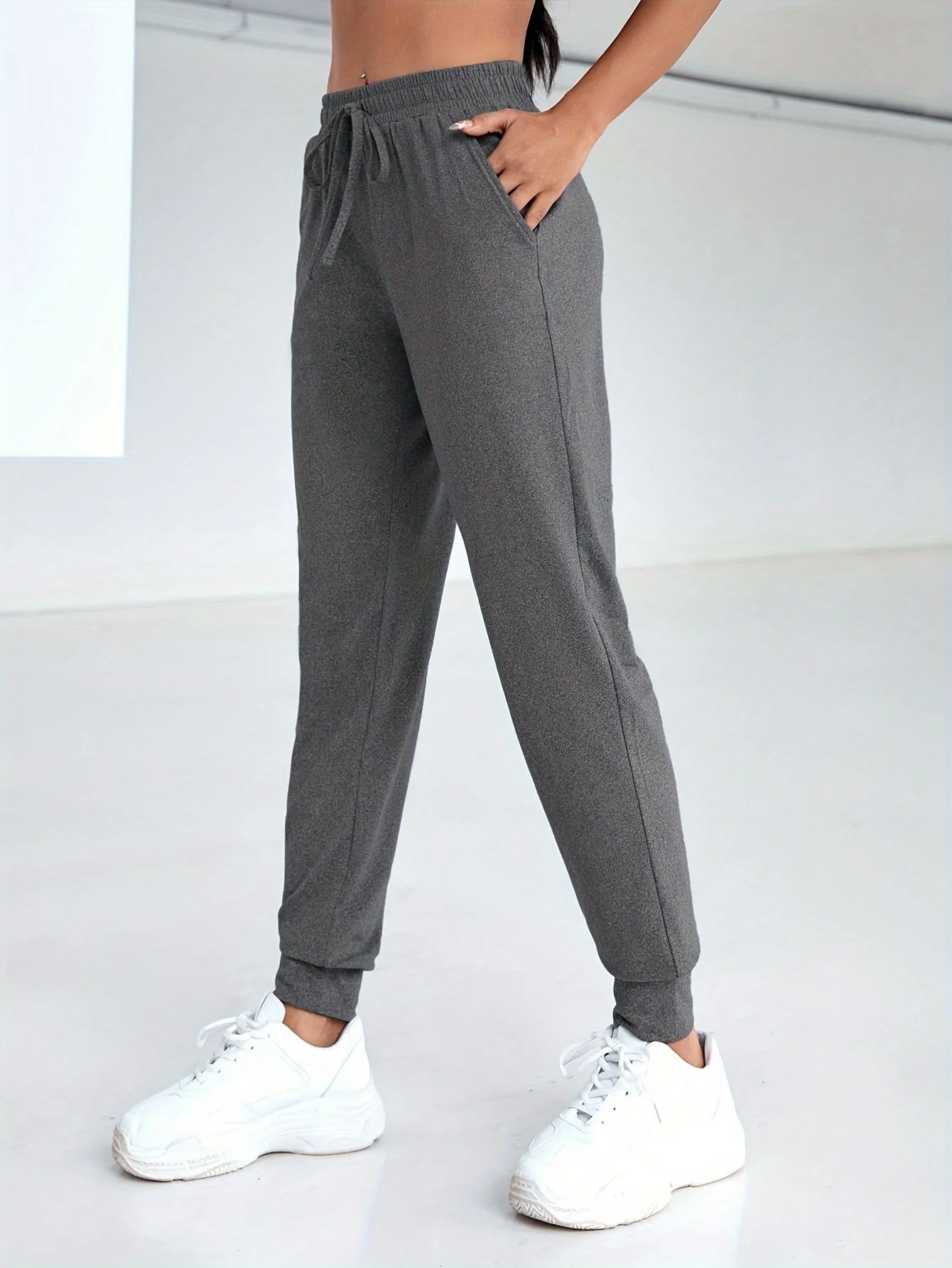 Lara | Casual sportbroek met hoge taille en zakken - Image 4