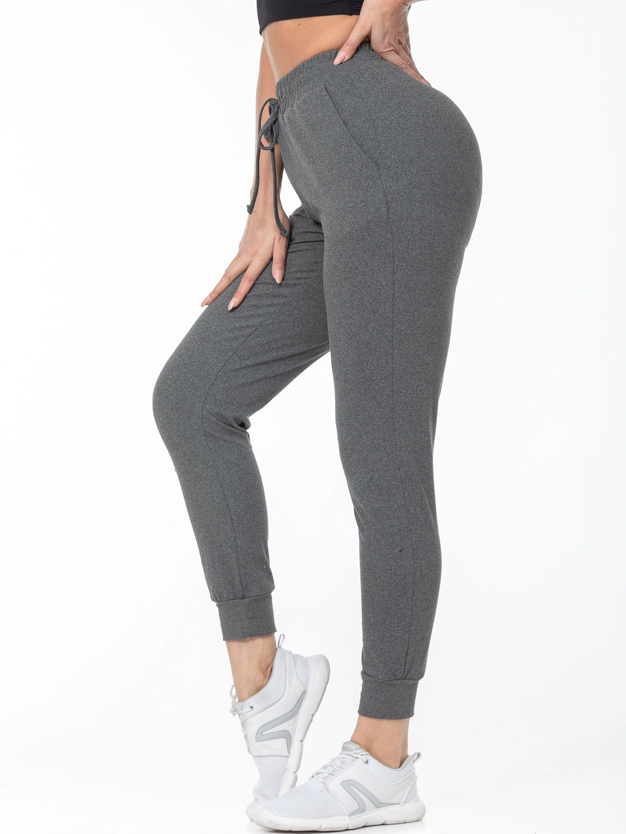 Lara | Casual sportbroek met hoge taille en zakken - Image 8