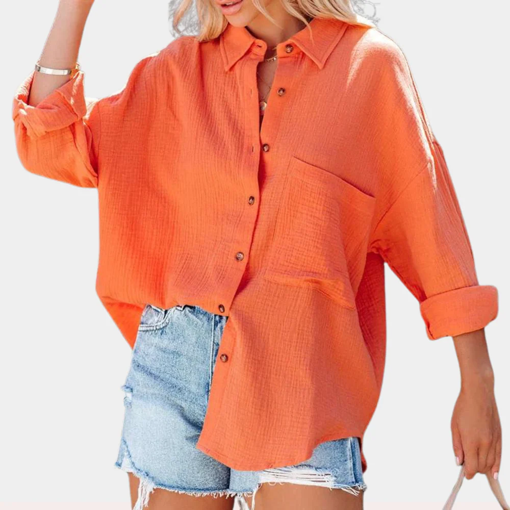 Lara | Luchtige dames zomerblouse met zak