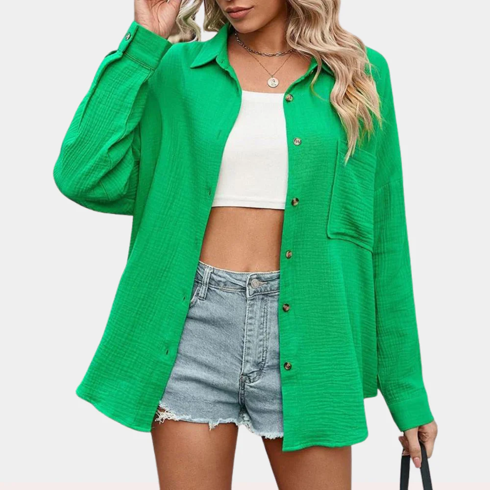 Lara | Luchtige dames zomerblouse met zak - Image 4