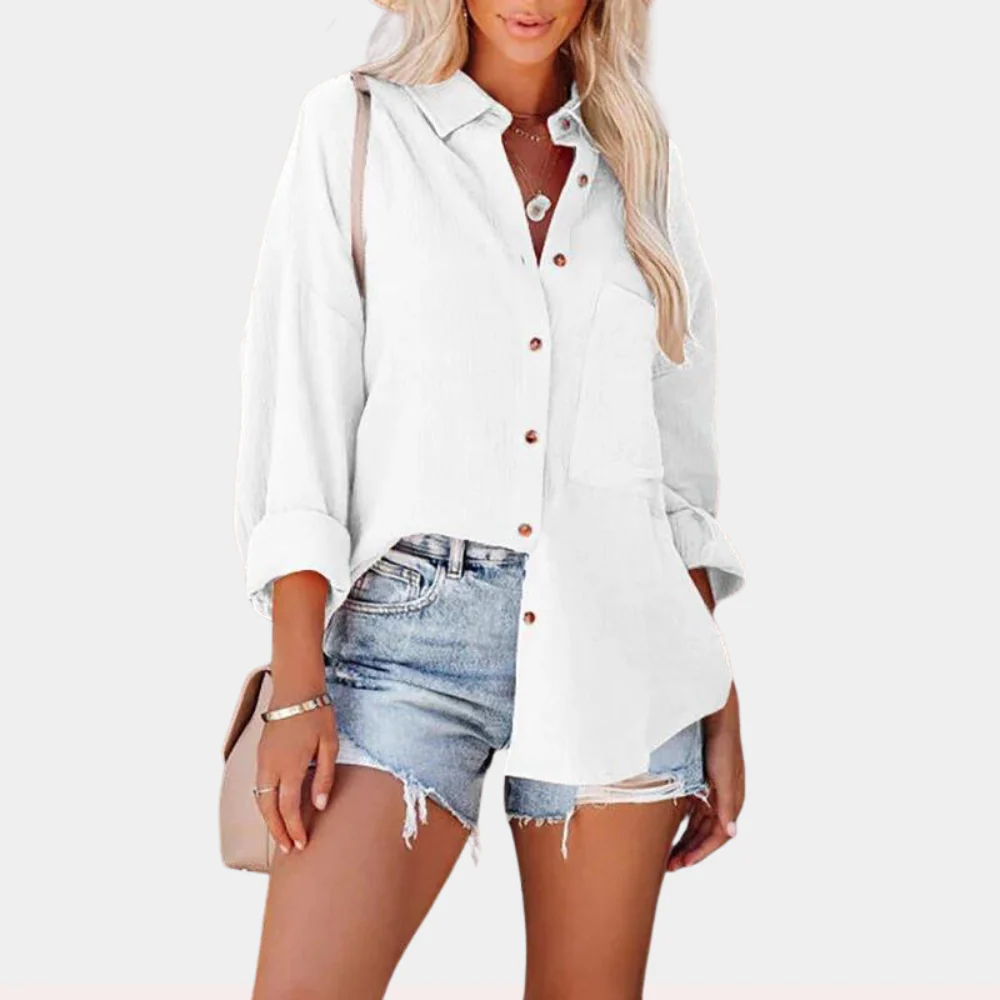 Lara | Luchtige dames zomerblouse met zak - Image 5