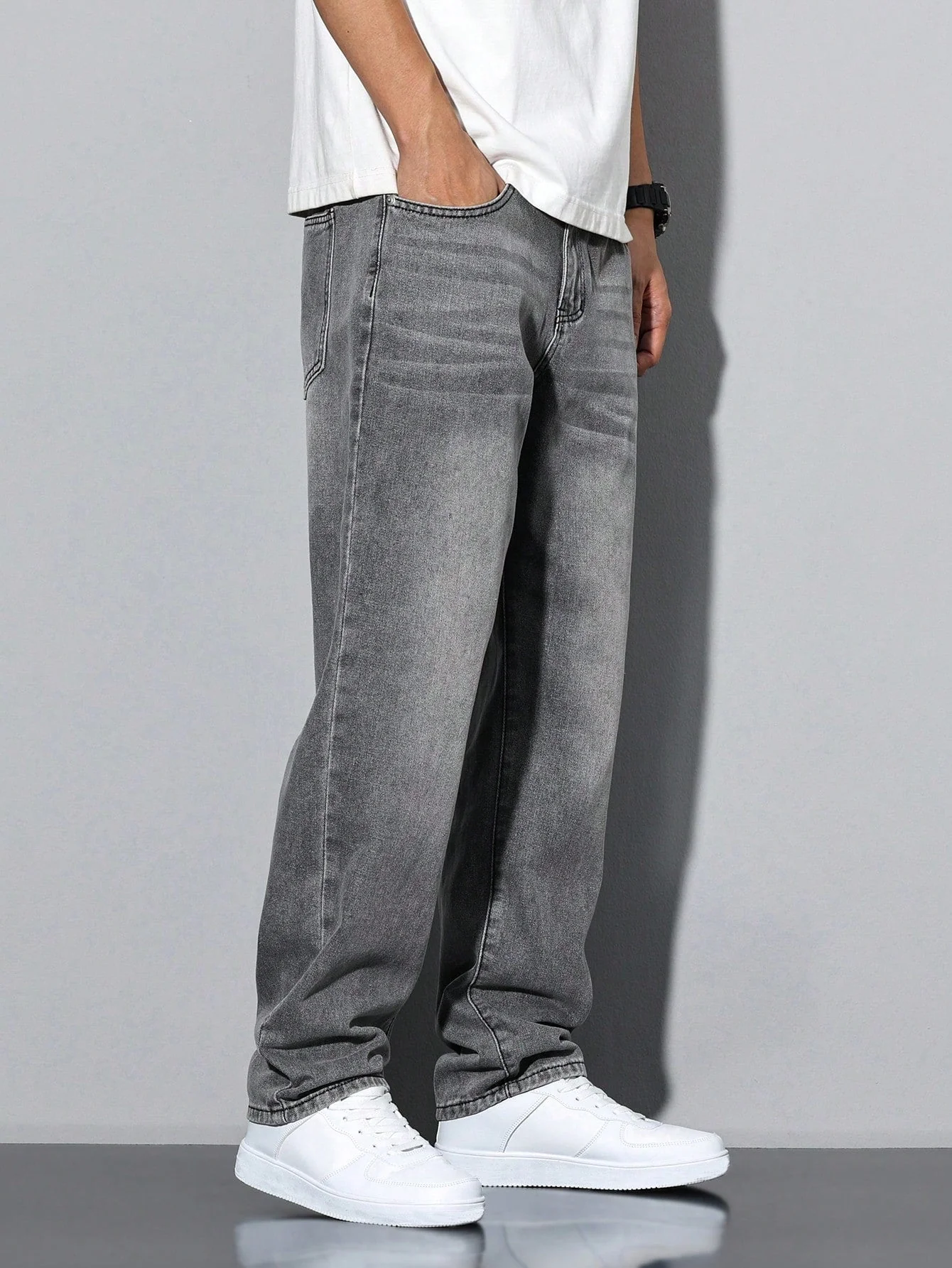 Lars | Casual gewassen herenjeans met rechte pijpen - Image 10