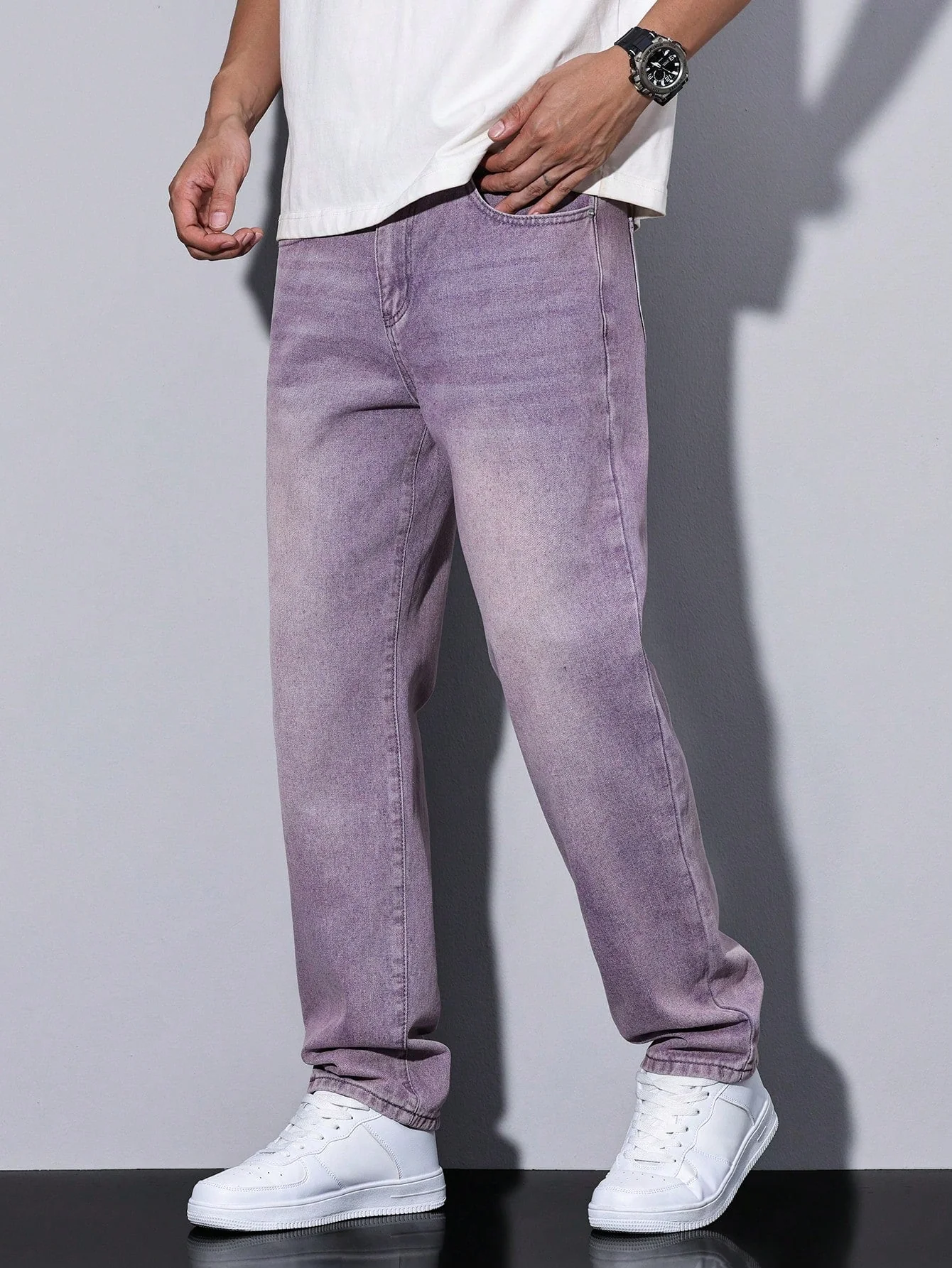 Lars | Casual gewassen herenjeans met rechte pijpen - Image 3