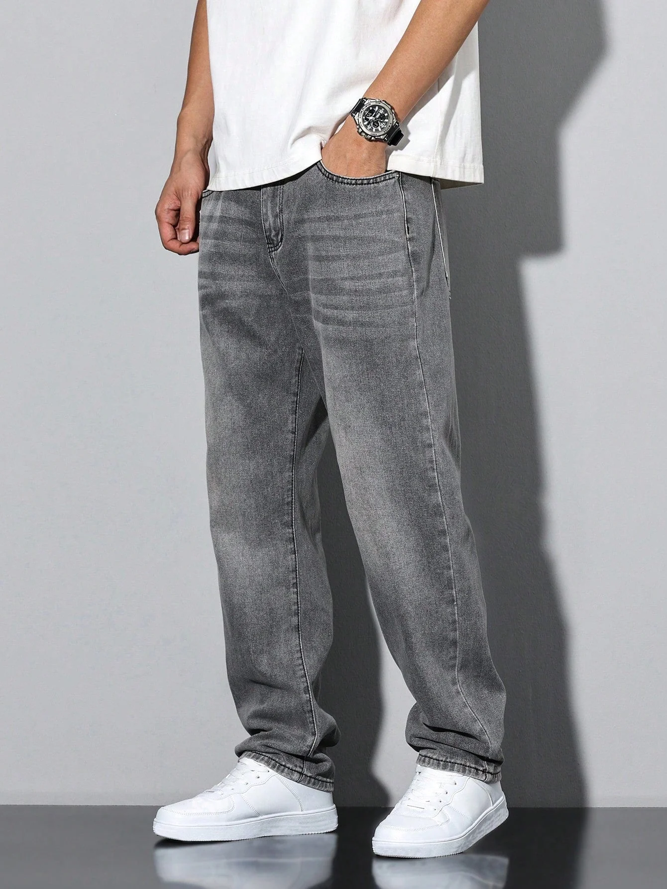 Lars | Casual gewassen herenjeans met rechte pijpen - Image 7