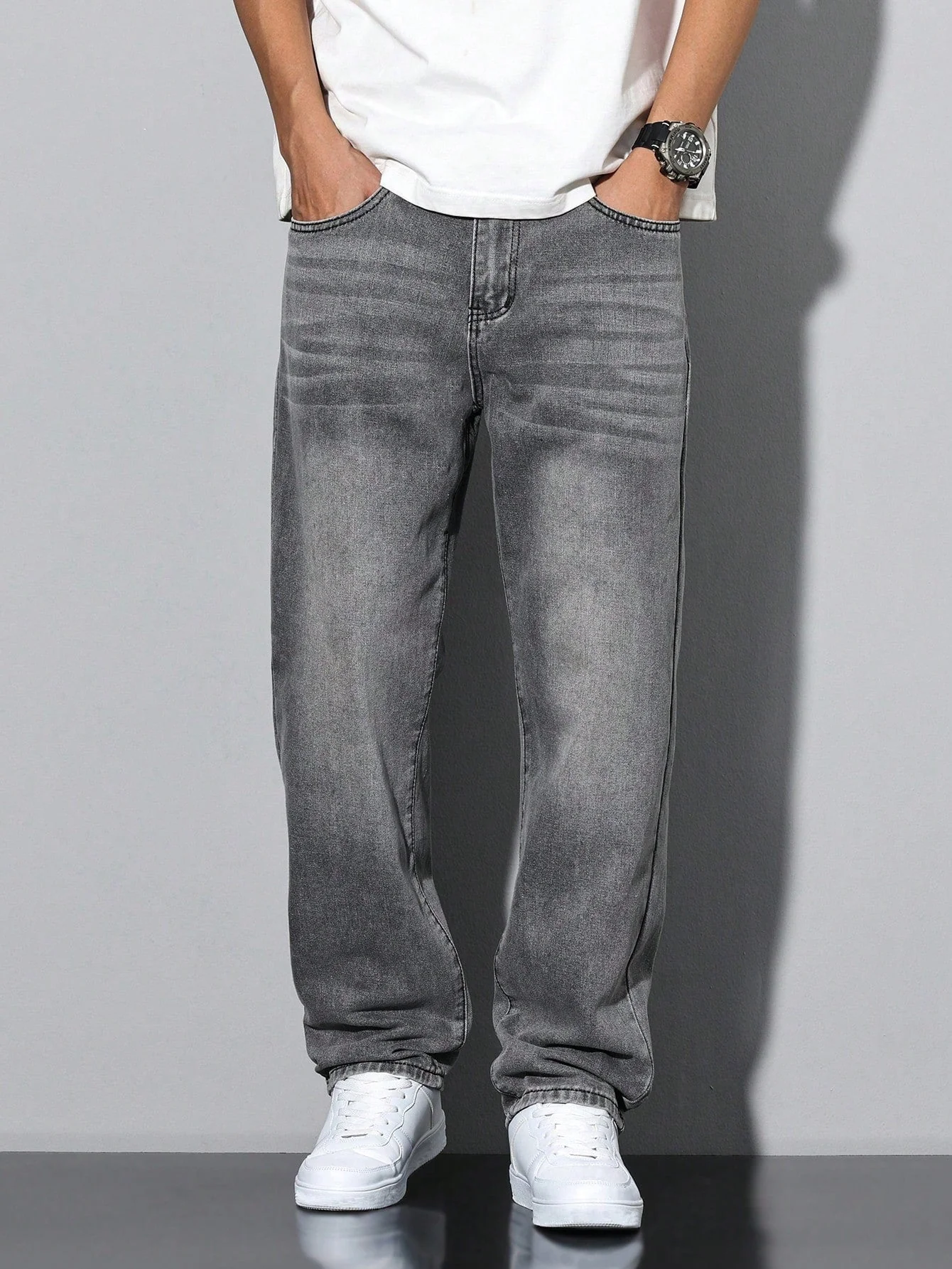 Lars | Casual gewassen herenjeans met rechte pijpen - Image 8