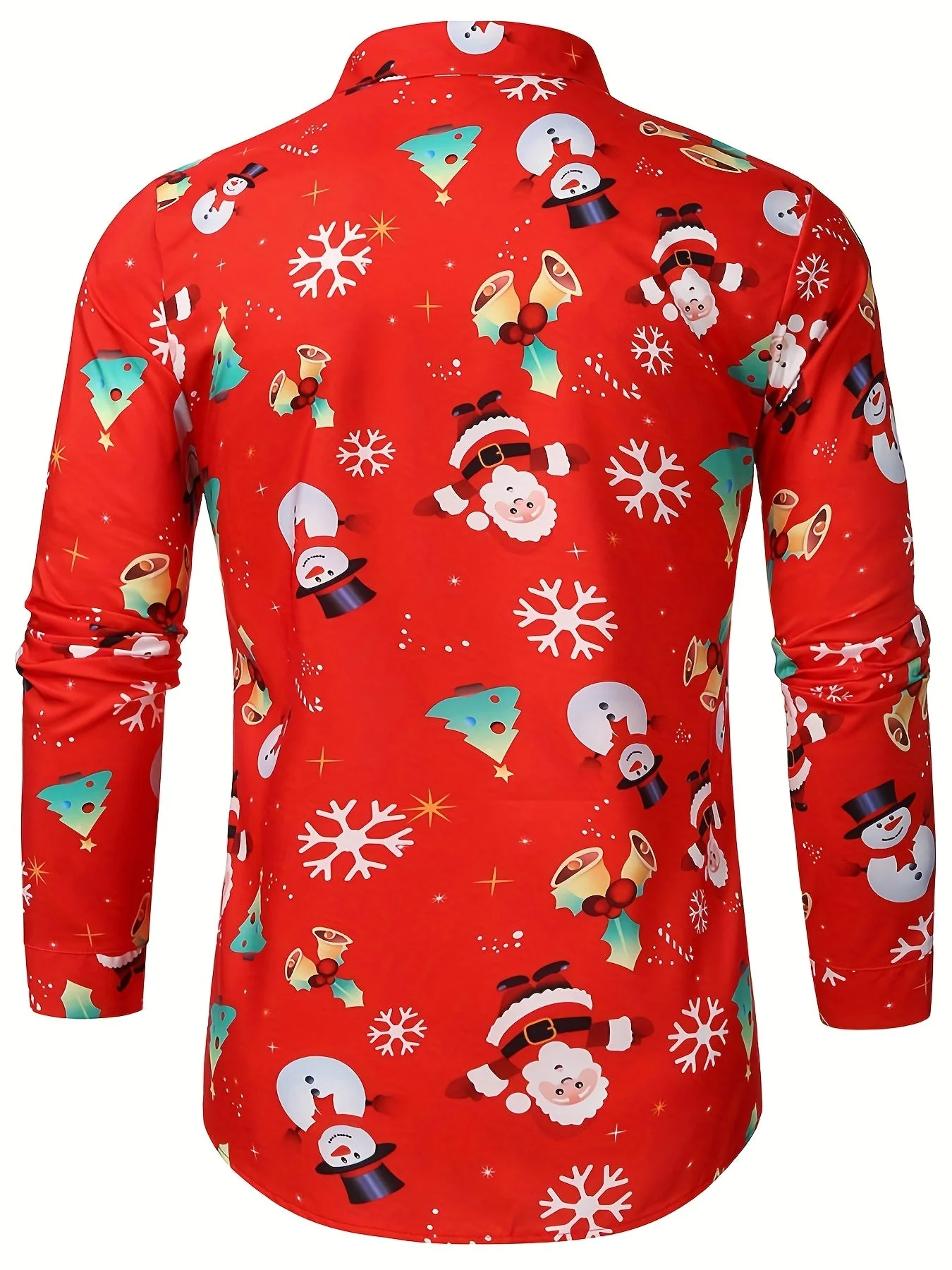 Lars | Feestelijk heren kerst overhemd met opstaande kraag en knoopdetail - Image 10