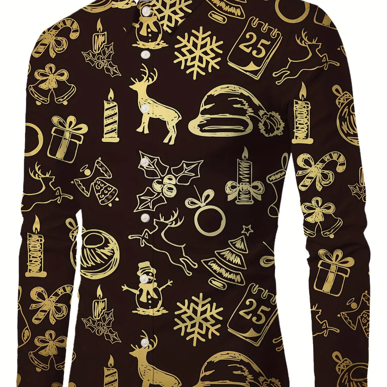 Lars | Feestelijk heren kerst overhemd met opstaande kraag en knoopdetail - Image 12
