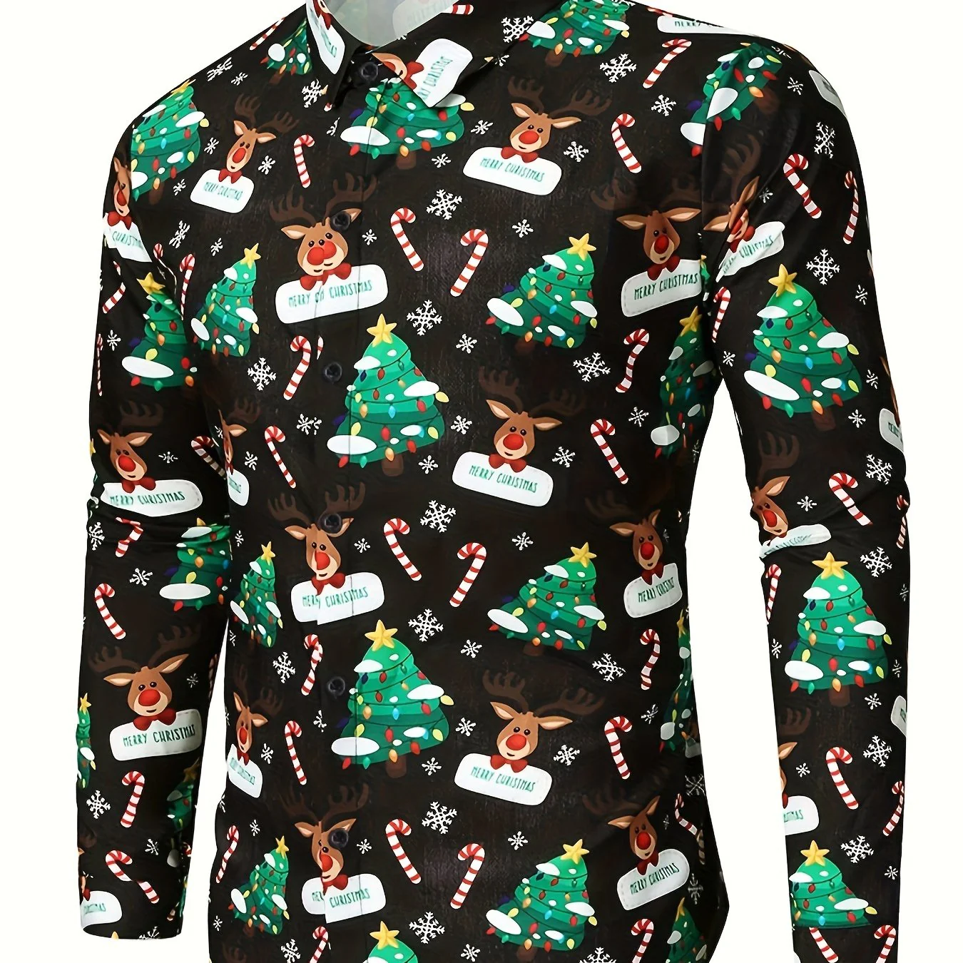 Lars | Feestelijk heren kerst overhemd met opstaande kraag en knoopdetail - Image 15