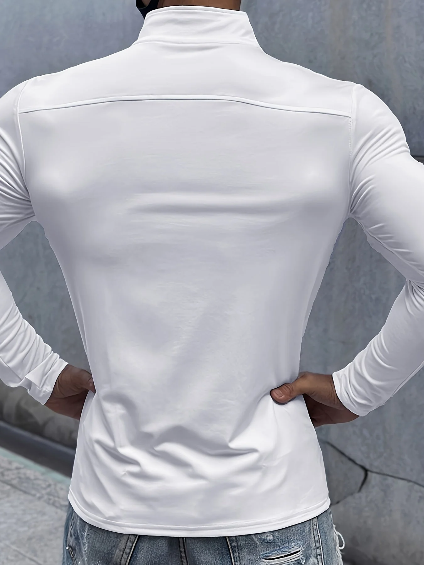 Lars | Slim-fit henley-shirt met halve rits en lange mouwen - Image 9