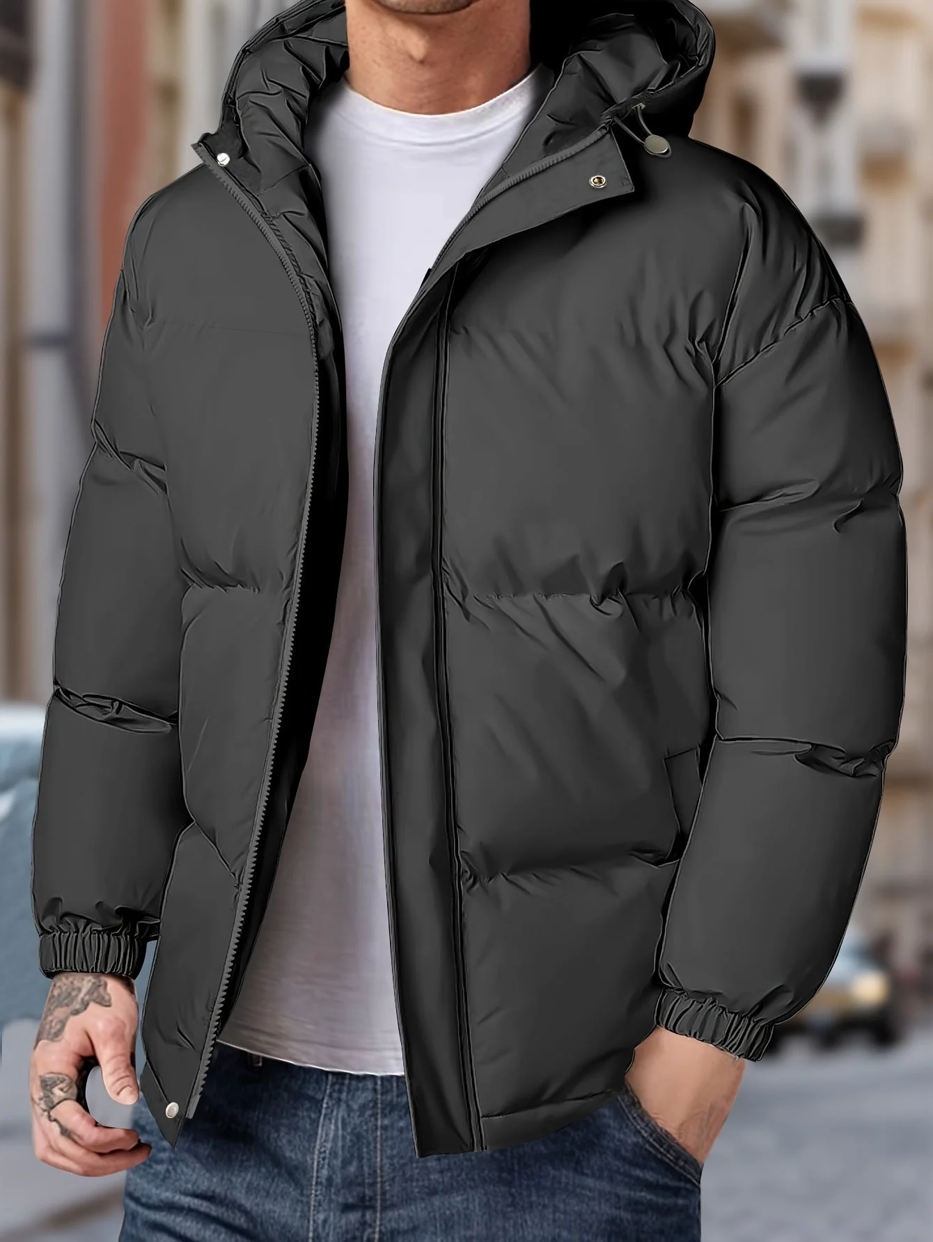Lars | Warm winddicht heren winterjack met capuchon - Image 4