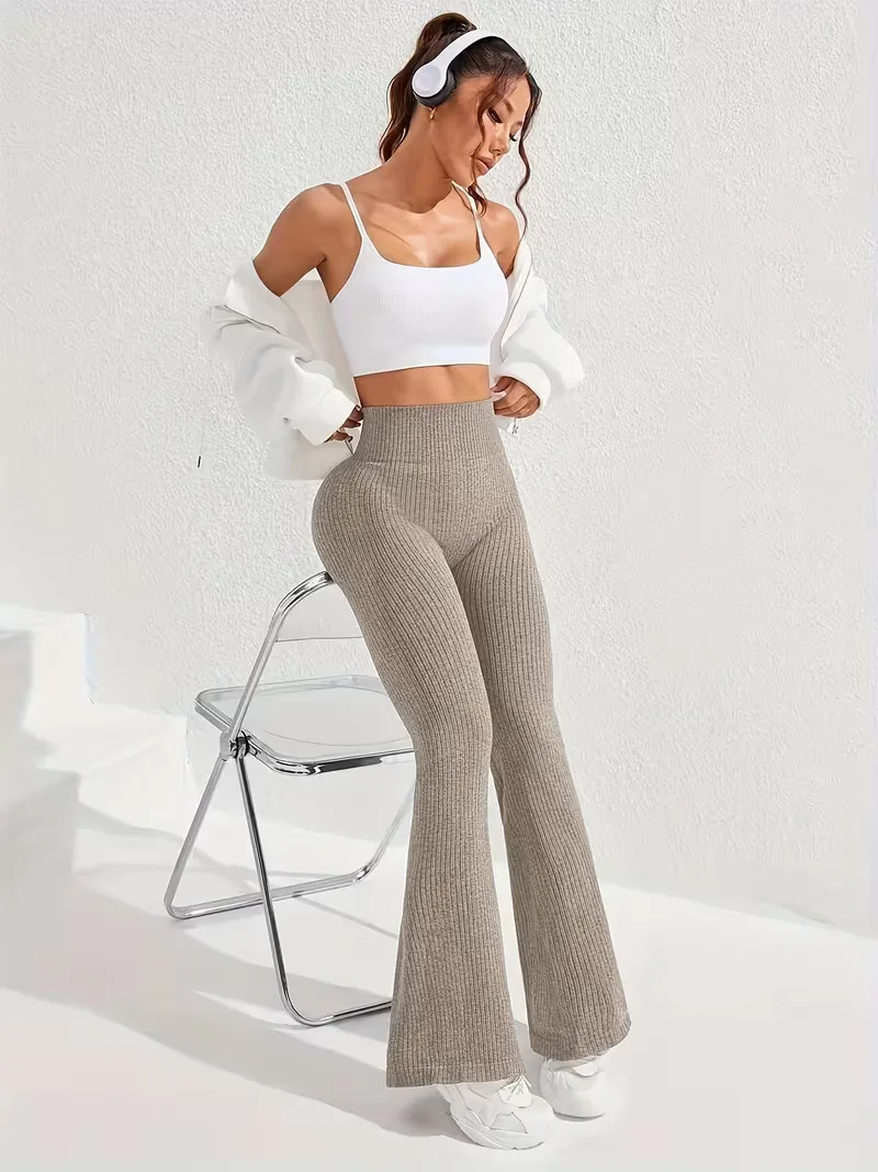 Legging met hoge taille en flared leg - Image 13