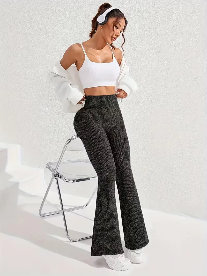 Legging met hoge taille en flared leg - Image 16