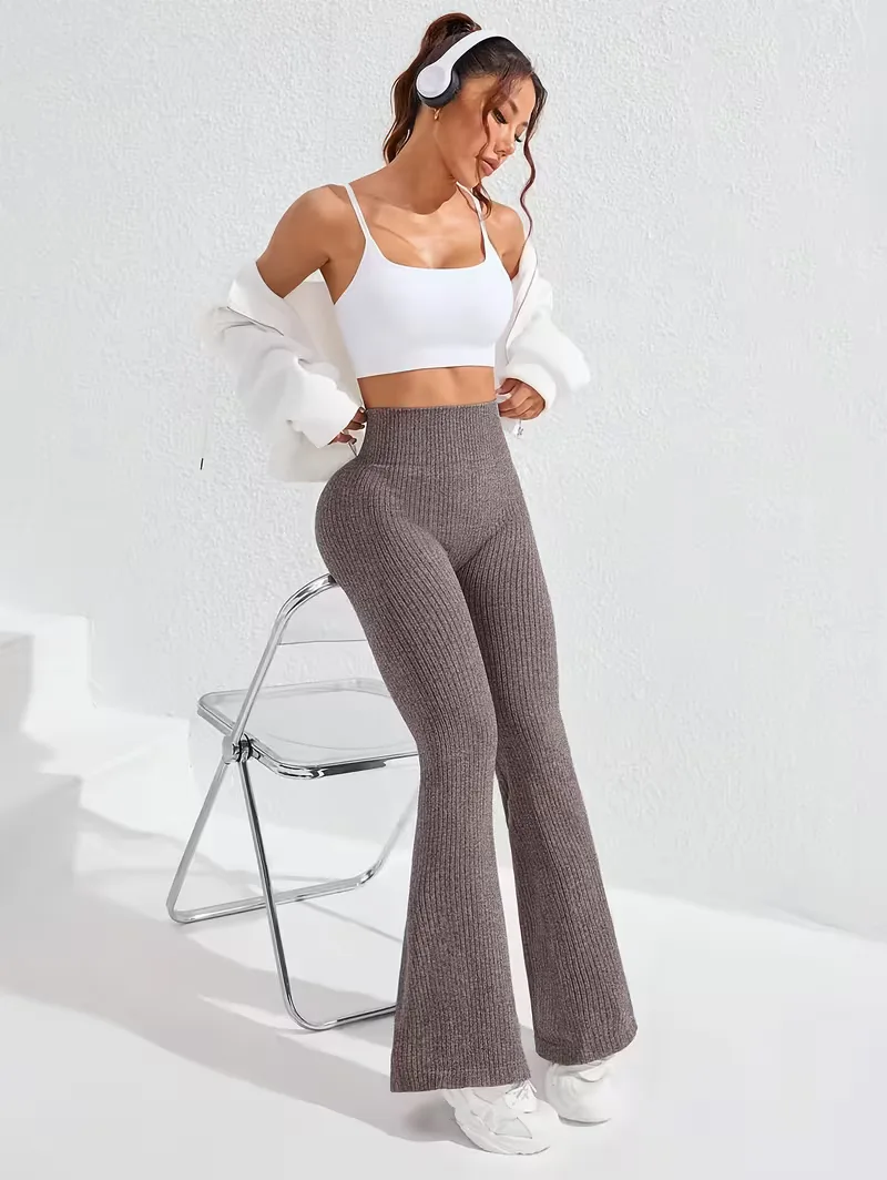 Legging met hoge taille en flared leg - Image 23