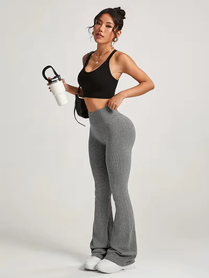 Legging met hoge taille en flared leg - Image 5