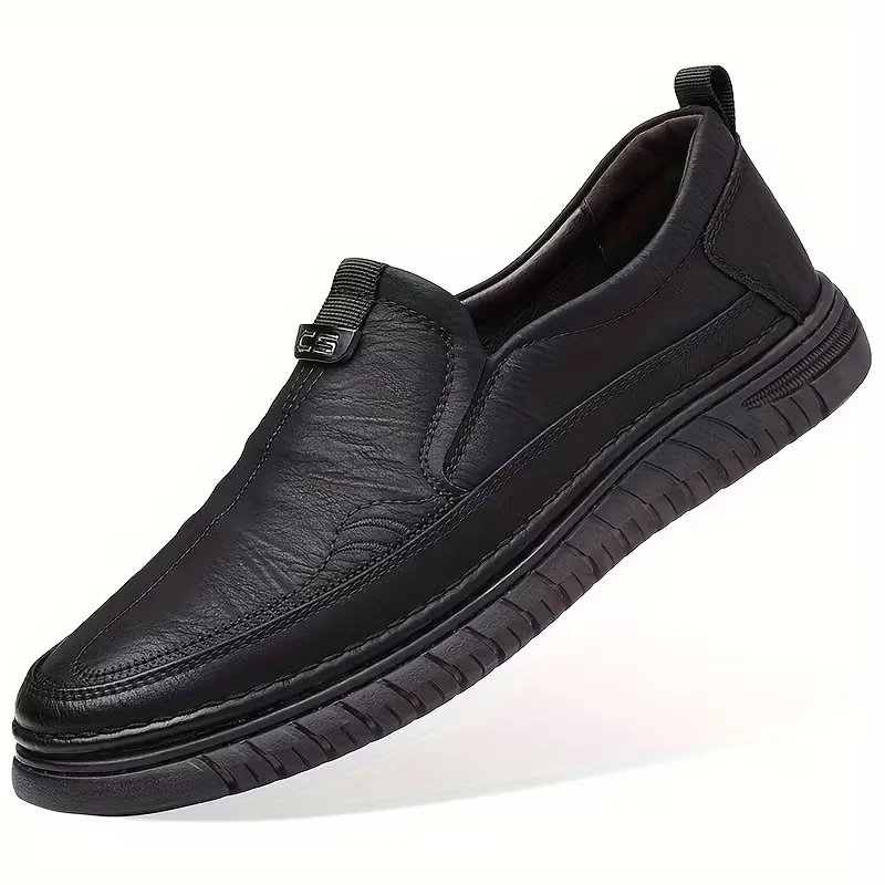 Leren loafers met antislip rubberen zool