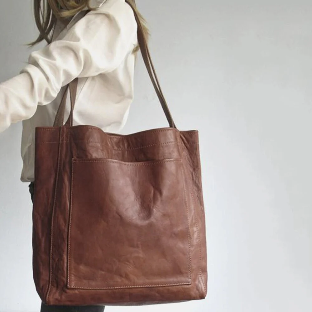 Leren tas met vlekbestendig interieur en binnenvak met rits - Image 3