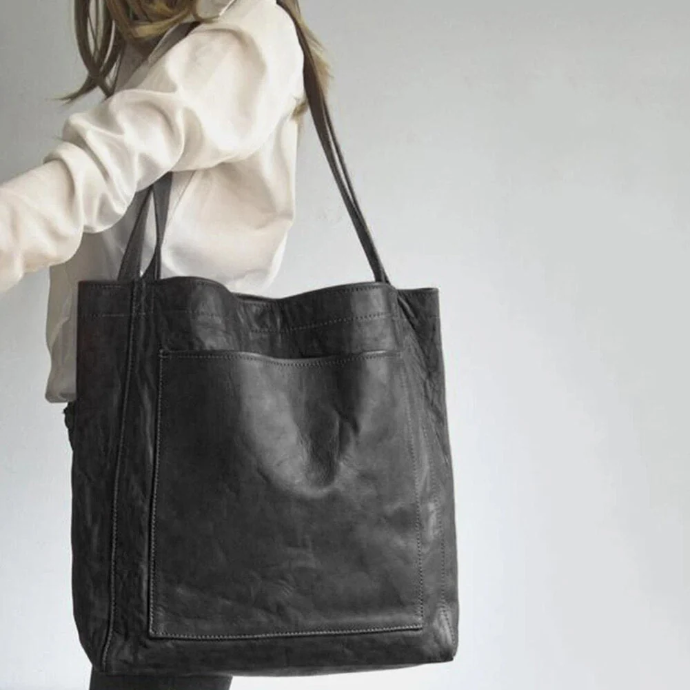 Leren tas met vlekbestendig interieur en binnenvak met rits - Image 4