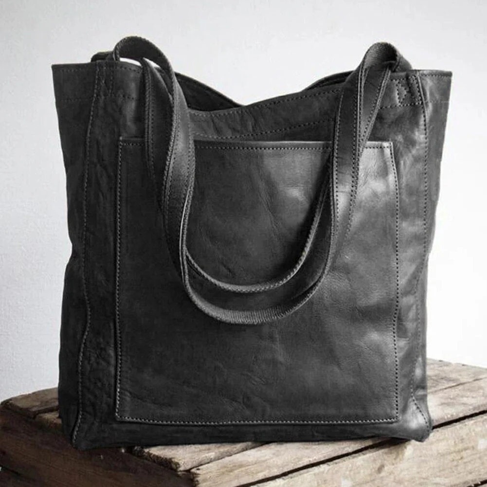 Leren tas met vlekbestendig interieur en binnenvak met rits - Image 6