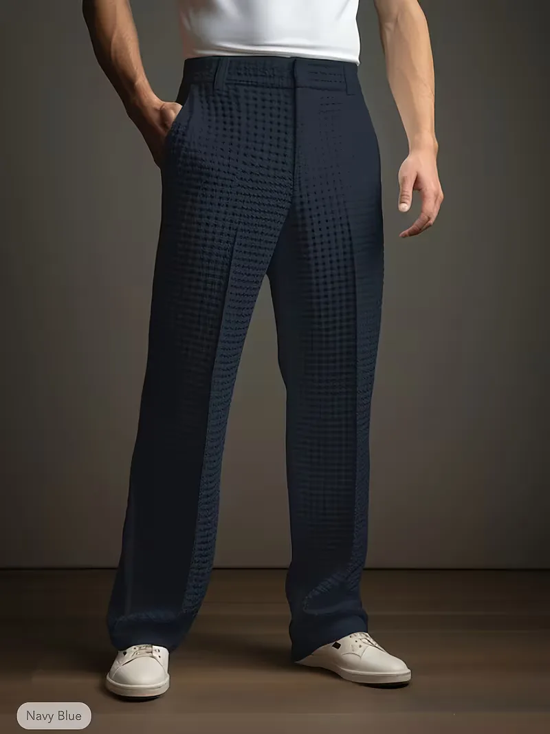 Lichte stof broek met rechte pijpen en zijzakken - Image 3